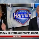 Sean Hannity, a 60-Year-Old Man, Threatens to Vape Live on Fox News if Biden Bans Juul (Video)