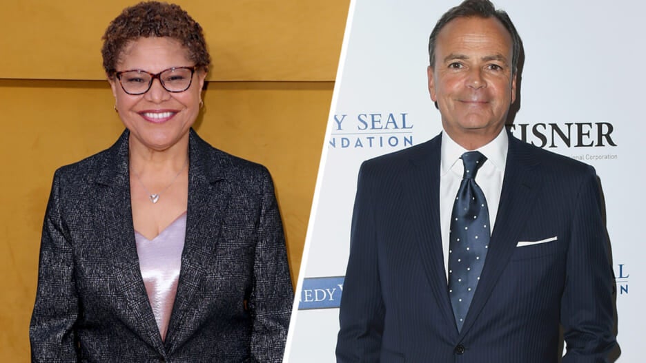 L.A. Mayoral candidates Karen Bass and Rick Caruso