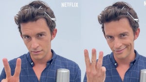 Jonathan Bailey in Netflix's "Bridgerton" Season 3 production video (Netflix)