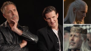 Paddy Considine, who plays King Viserys Targaryen and Matt Smith, who plays Prince Daemon Targaryen (HBO)