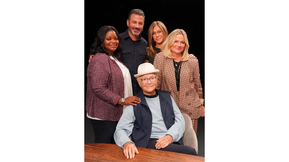 Jennifer Aniston, Jimmy Kimmel, Amy Poehler, Octavia Spencer and Norman Lear