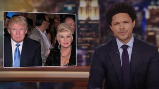 Trevor Noah Says Donald Trump Has Gone ‘a Step Too Far’ by Possibly Burying Ivana at His Golf Course for a Tax Break (Video)