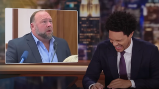 Trevor Noah Can’t Stop Laughing at Alex Jones’ Phone Contents Being Sent to Sandy Hook Families’ Lawyers (Video)