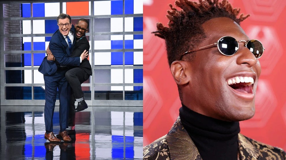 Stephen Colbert Louis Cato and Jon Batiste