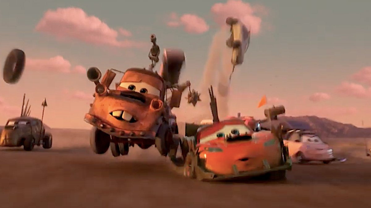Lightning McQueen and Mater Battle Mad Max-Style Vehicle Villains in 1st ' Cars on the Road' (Trailer)