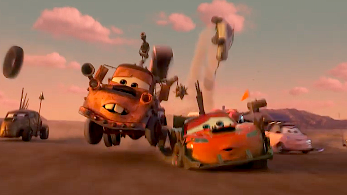 Lightning McQueen and Mater Battle Mad Max-Style Vehicle Villains in 1st ' Cars on the Road' (Trailer)