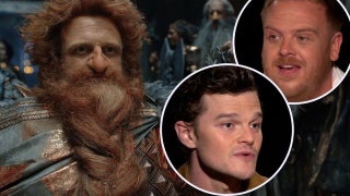 ‘Lord of the Rings’ Stars Robert Aramayo and Owain Arthur Explain How They Filmed the Elf vs Dwarf Rock-Breaking Battle (Video)