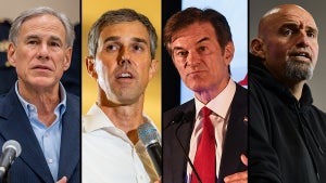 Greg Abbott, Beto O'Rourke, Mehmet Oz, John Fetterman (Getty Images)