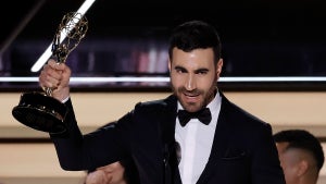 Brett Goldstein accepting the Emmy for Best Supporting Actor in a Comedy Show at the 2022 ceremony