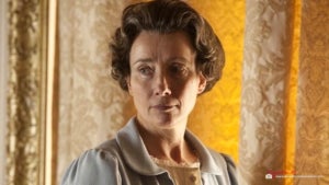 Emma Thompson as Queen Elizabeth II Walking the Dogs