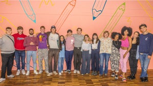 Tobie Donovan, Evan Ovenell, Nima Talighani, Cormac Hyde-Corrin, Jack Barton, Leila Khan, Joe Locke, Kit Connor, Rhea Norwood, Jenny Walser, Kizzy Edgell, Corinna Brown, Yasmin Finney, Momo Yeung and William Gao from "Heartstopper" Season 2 (Netflix)