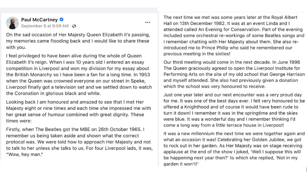 Paul McCartney Reflects on Day Queen Elizabeth Knighted Him