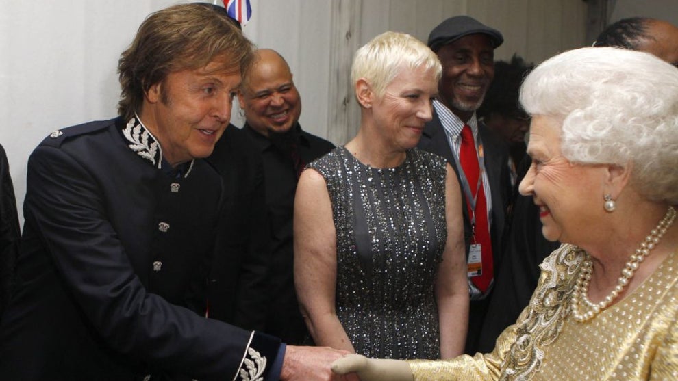 Paul McCartney Annie Lennox Queen Elizabeth II
