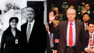 Monica Lewinsky and President Bill Clinton, Ken Starr in 1998