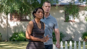9-1-1: L-R: Angela Bassett and Peter Krause in the "Devil You Know" episode of 9-1-1 airing Monday, Oct. 3 (8:00-9:00 PM ET/PT) on FOX. CR: Jack Zeman. ©FOX Media LLC.