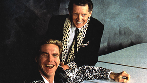 Dennis Quaid and Jerry Lee Lewis for Great Balls of Fire!