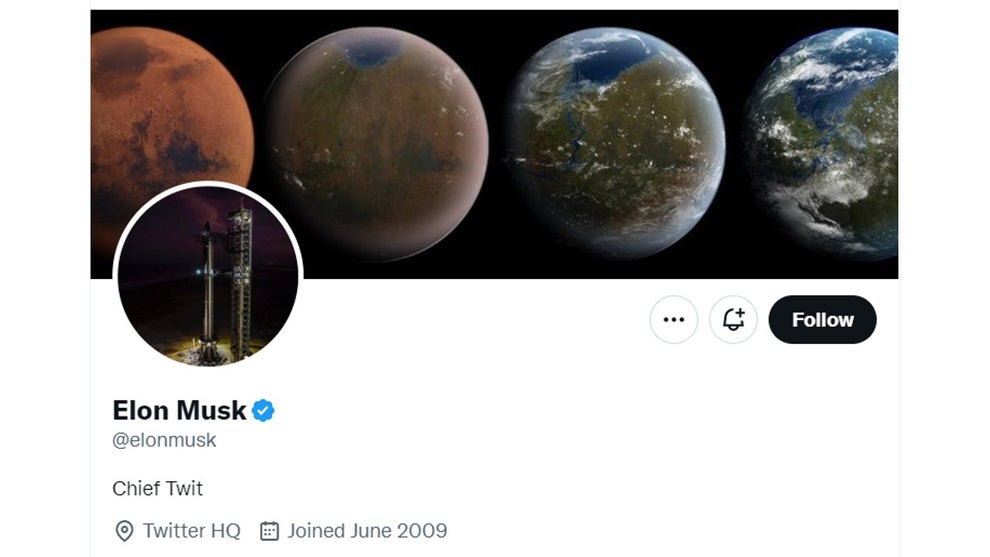Elon Musk New Twitter Bio