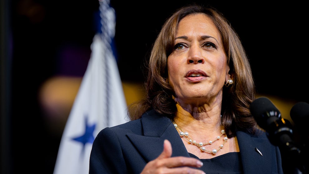 Kamala Harris speaks at the National Baptist Convention in Houston, Texas (Credit: Brandon Bell/Getty Images)