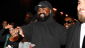 Kanye West in Paris for Balenciaga