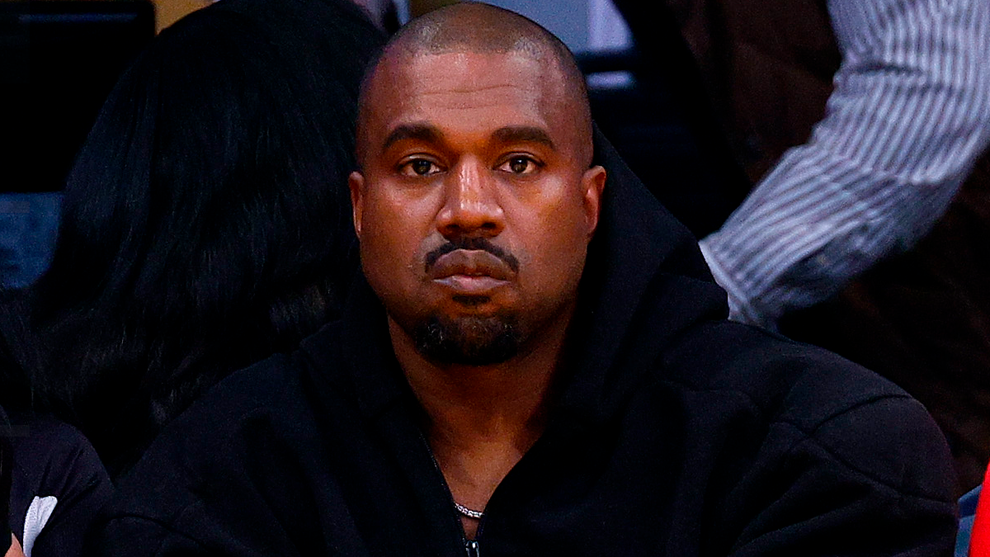 Kanye West March 2022 Los Angeles Lakers Game