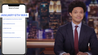 Trevor Noah Pokes Fun at Conservative Dating App Prompt About Jan. 6 Insurrection (Video)