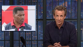 Seth Meyers Mocks Herschel Walker’s Bull Story: ‘Feels Like a Bad Idea’ to Talk About ‘Multiple Random Pregnancies’ (Video)