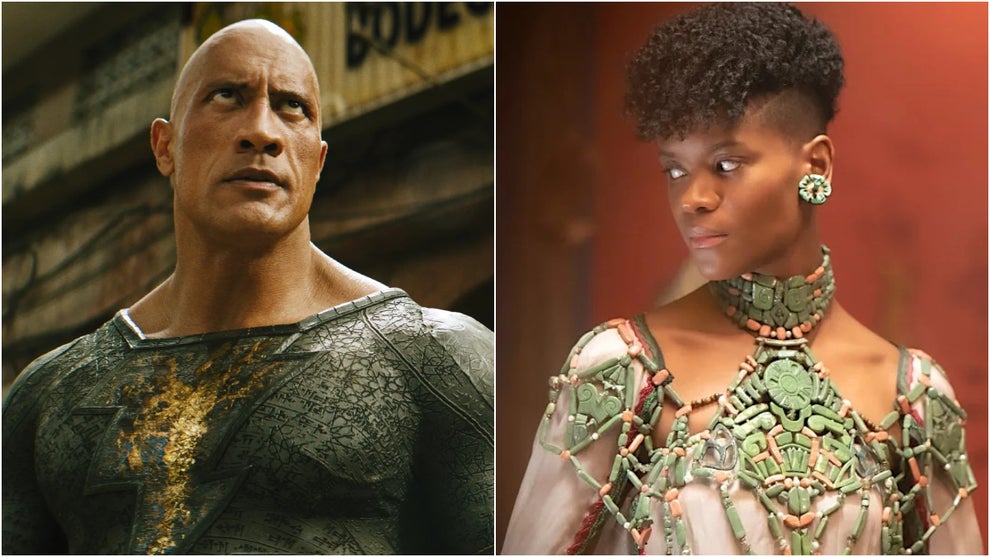 Black Adam Dwayne Johnson Black Panther Wakanda Forever Letitia Wright