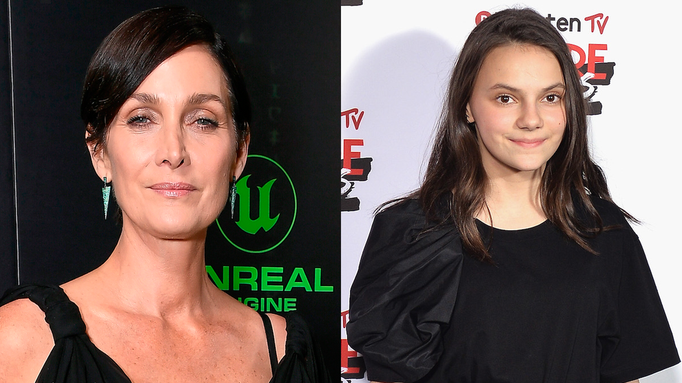 Carrie-Anne Moss and Dafne Keen