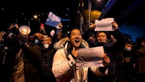 Protest in Beijing Against China Covid Measures