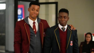 Jabari Banks and Olly Sholotan in "Bel-Air" (Peacock)