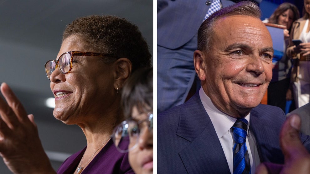 Karen Bass and Rick Caruso LA Mayoral Election