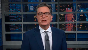 Stephen Colbert mocks Trump 2024 presidential announcement (CBS)