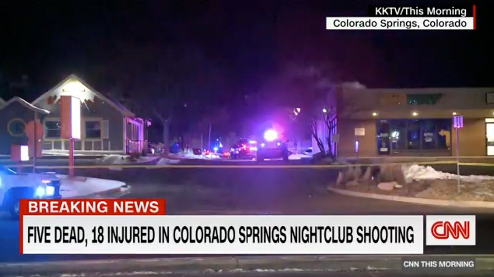 The scene outside Club Q in Colorado Springs (CNN)