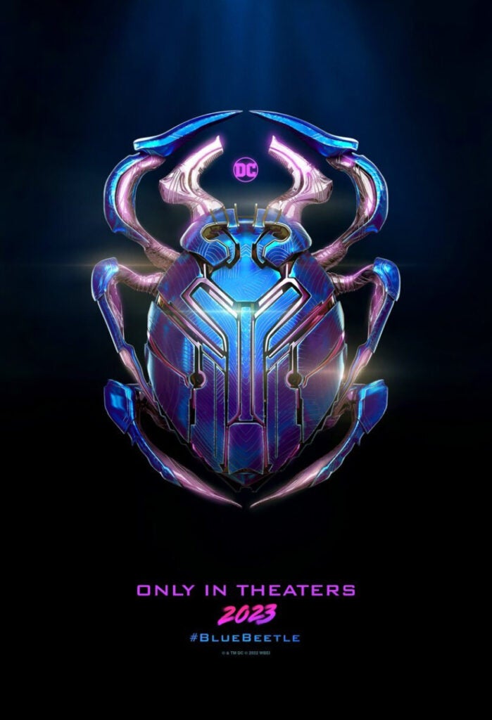 Blue Beetle DC Studios Unveils First Poster for Scarab Superhero Film