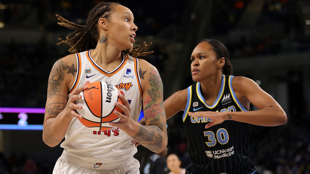 Brittney Griner defended by Azurá Stevens, WNBA Finals - Game Four