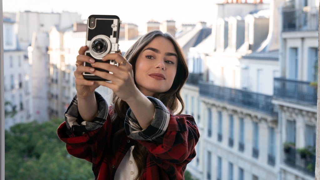 Lily Collins in "Emily in Paris" on Netflix