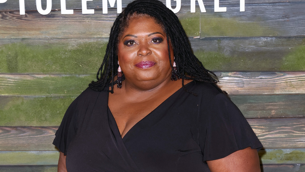 Sonya Eddy attends the premiere of Apple TV+'s “The Last Days of Ptolemy Grey” at Regency Bruin Theatre