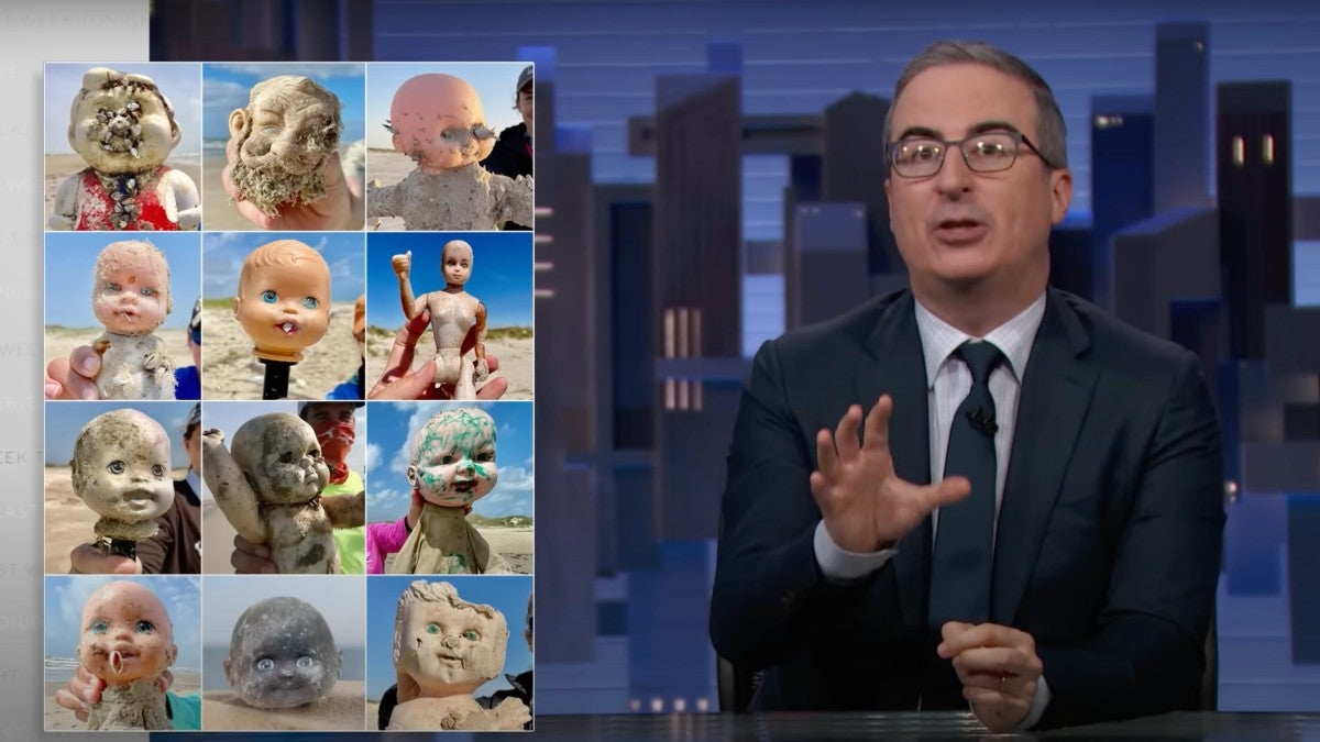 John Oliver Finally Disposes of Creepy Dolls That Washed Up on Texas