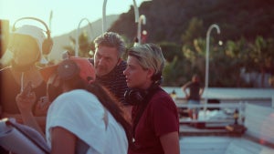 Charlotte Wells directing "Aftersun"