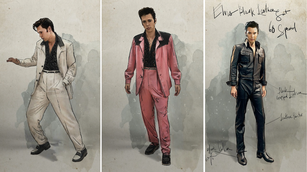 Elvis costume design sketches