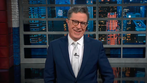 Stephen Colbert on George Santos Late Show (CBS)