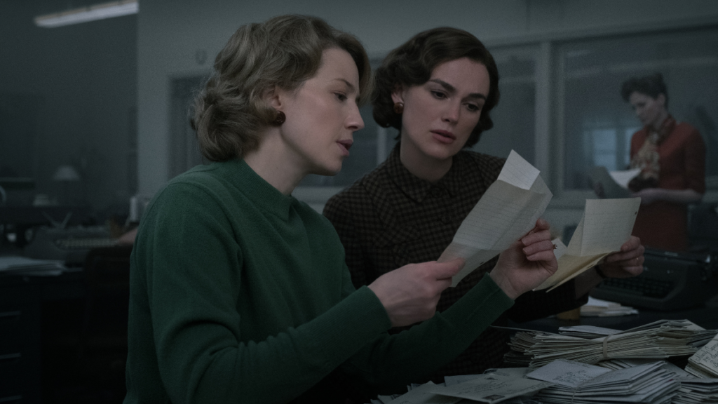 Keira Knightley and Carrie Coon in "Boston Strangler"
