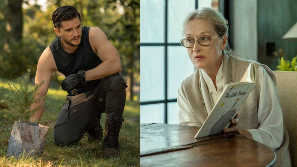 Kit Harrington and Meryl Streep in “Extrapolations.” (Apple TV+)
