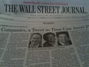Photo of a WSJ newspaper