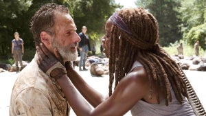 Rick and Michonne on The Walking Dead (AMC)