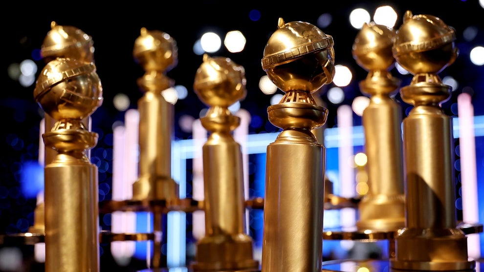 Golden Globes are seen during the 79th Annual Golden Globe Awards at The Beverly Hilton on January 09, 2022 in Beverly Hills, California. (Photo by Emma McIntyre/Getty Images for Hollywood Foreign Press Association)