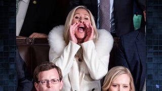Fallon Jokes Marjorie Taylor Greene’s SOTU Outfit Looks Like She Got ‘Her 102nd Dalmatian’ (Video)