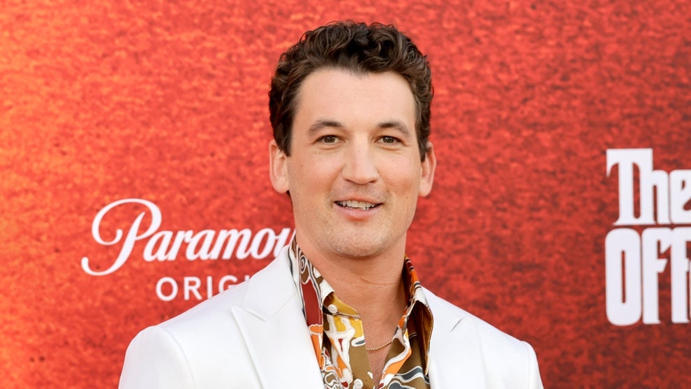 Miles Teller attends the premiere for the Paramount+ new series "The Offer" at Paramount Studios on April 20, 2022