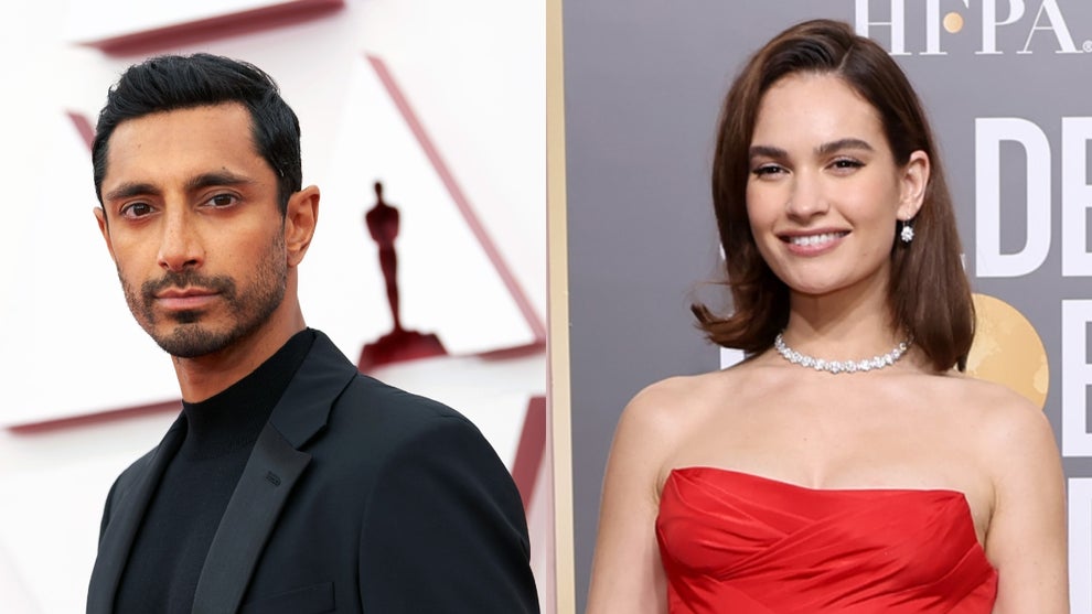 From left to right: Riz Ahmed and Lily James