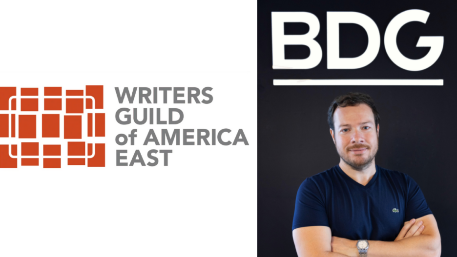 Bryan Goldberg (Getty Images), Writers Guild of America, East logo